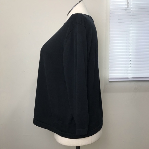 Coldwater Creek Boat Neck Sweater Women’s Size 2X Color Black 3/4 Sleeve’s - Picture 4 of 13